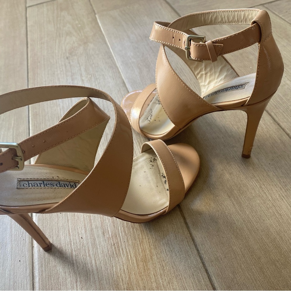 Charles David Tan Strappy Heels - Picture 4 of 5
